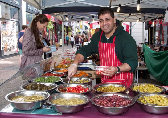 A stallholder at the Continental Food and Craft Fair